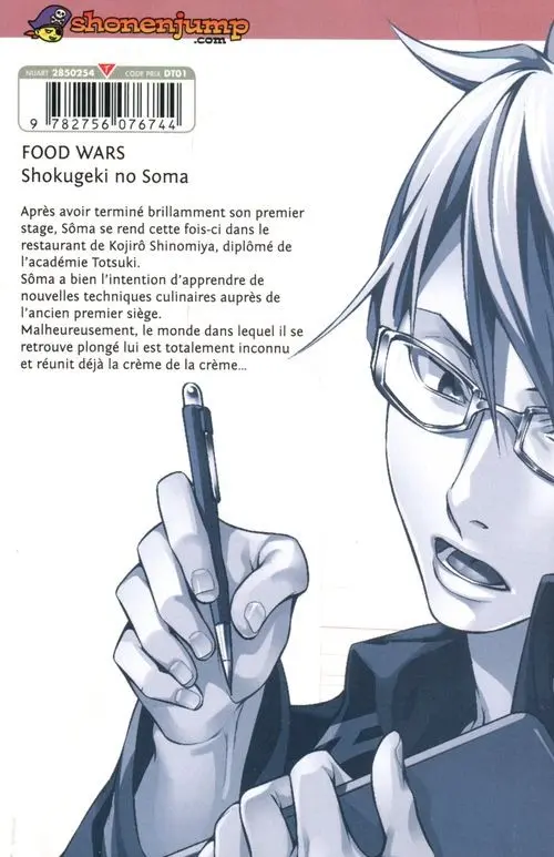 Verso de l'album Food Wars ! 14
