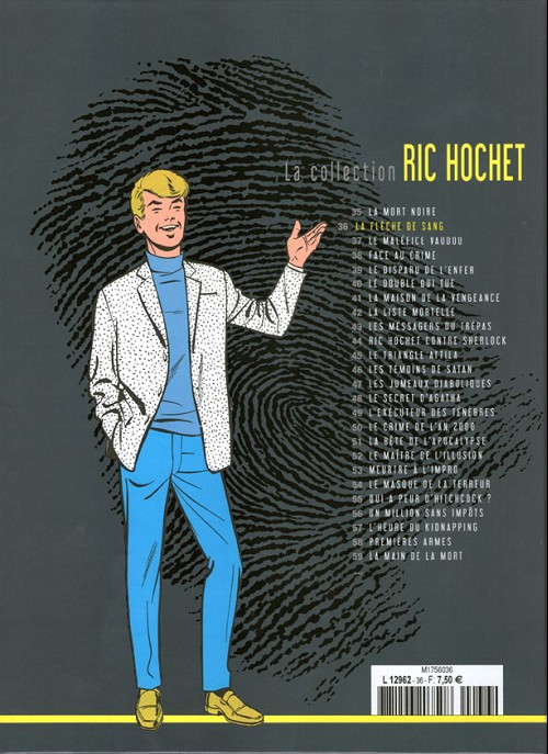 Verso de l'album Ric Hochet La collection Tome 36 La flèche de sang