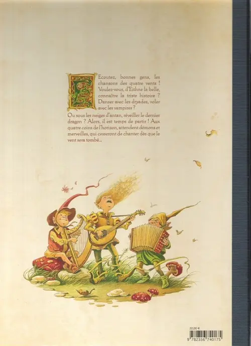 Verso de l'album Contes aux quatre vents