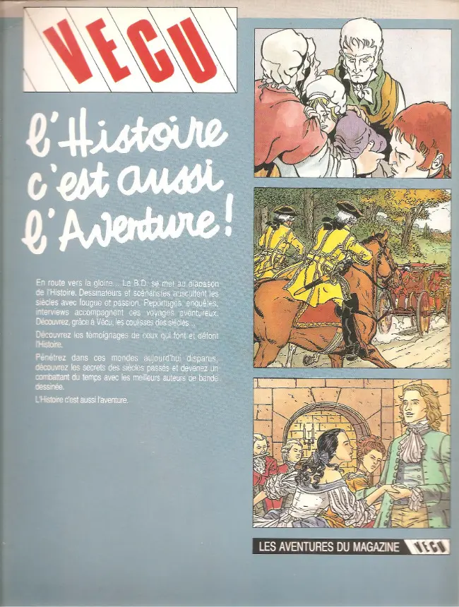 Verso de l'album Vécu Album N° 10 Recueil des numéros 42-43-44