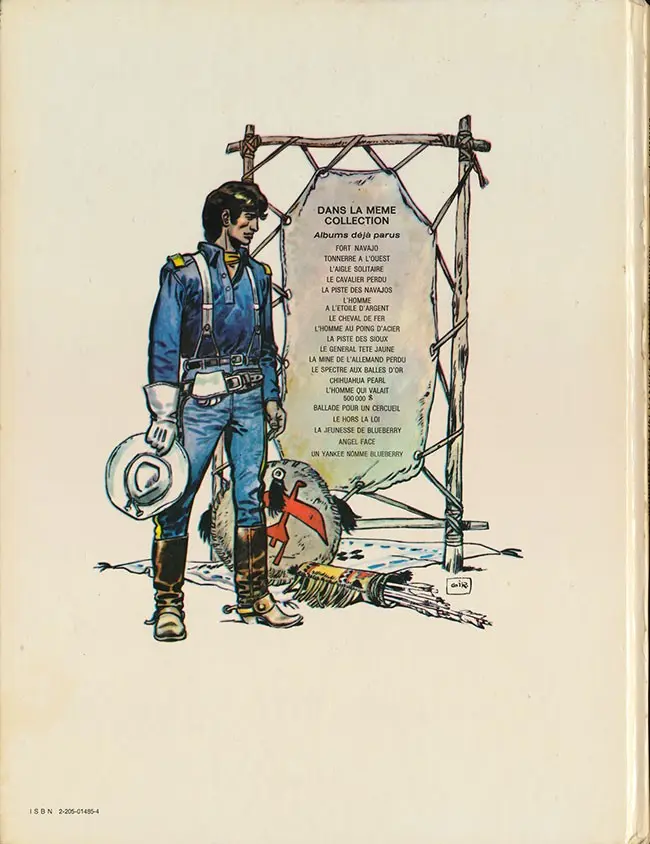 Verso de l'album La Jeunesse de Blueberry Tome 2 Un yankee nommé Blueberry