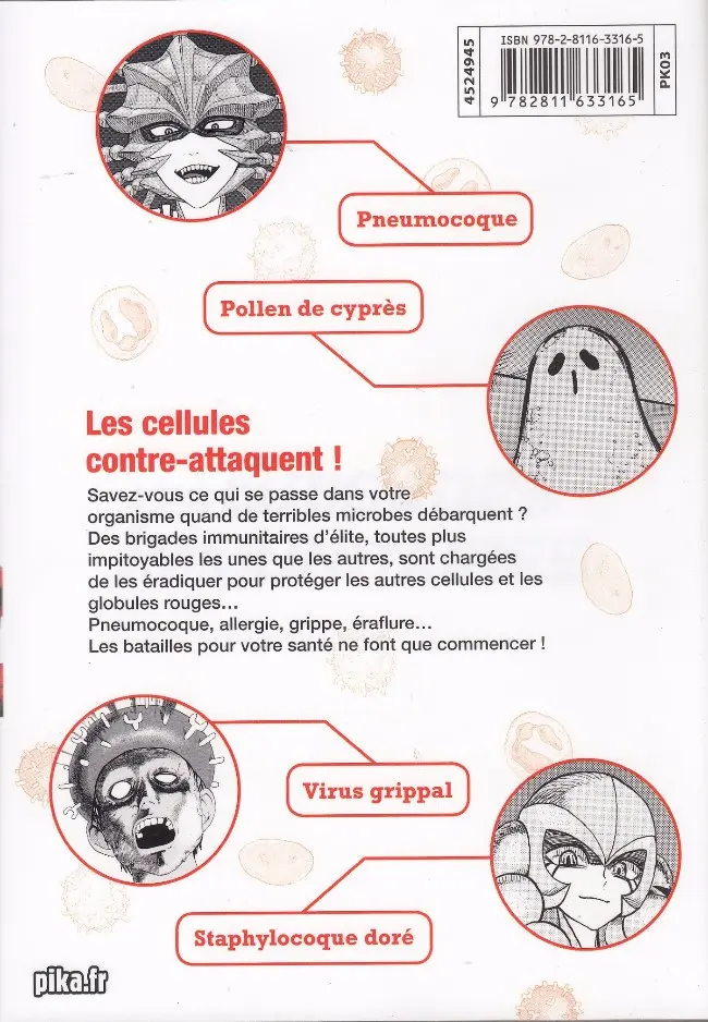 Verso de l'album Les Brigades immunitaires 1