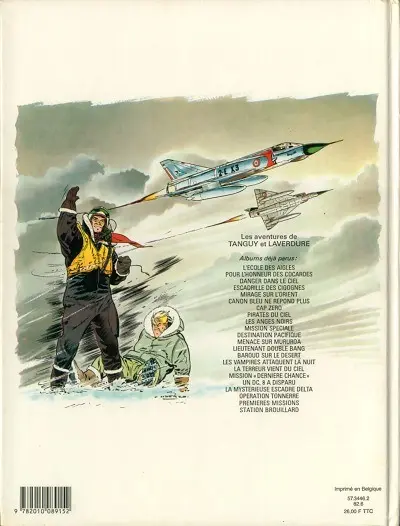 Verso de l'album Tanguy et Laverdure Tome 22 Station brouillard
