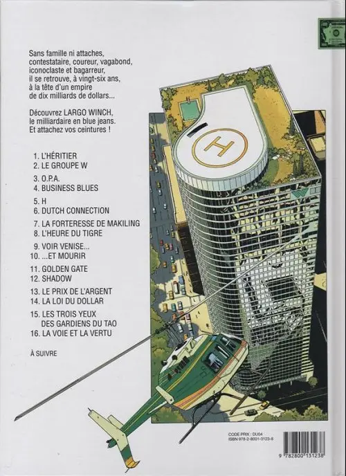 Verso de l'album Largo Winch Tome 12 Shadow