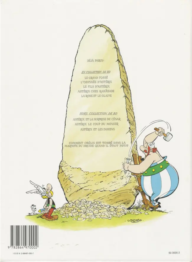 Verso de l'album Astérix Tome 25 Le grand Fossé
