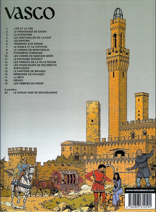 Verso de l'album Vasco Tome 12 Les princes de la ville rouge