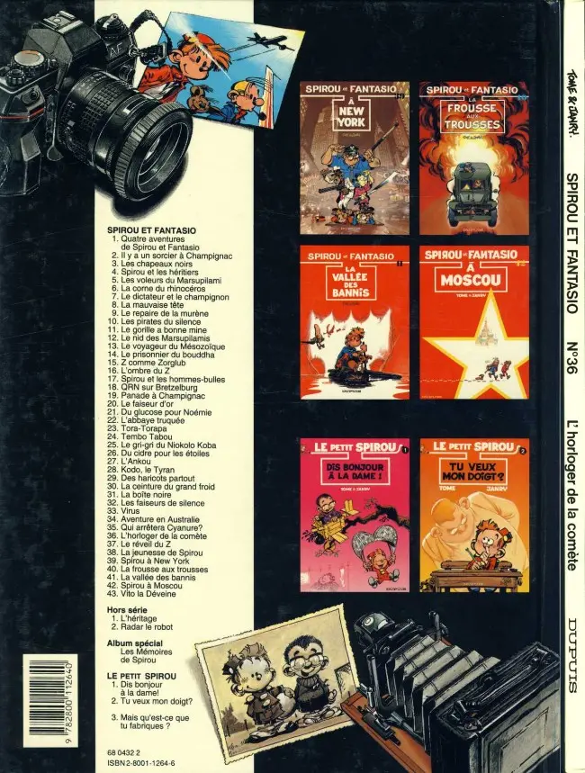 Verso de l'album Spirou et Fantasio Tome 36 L'horloger de la comète