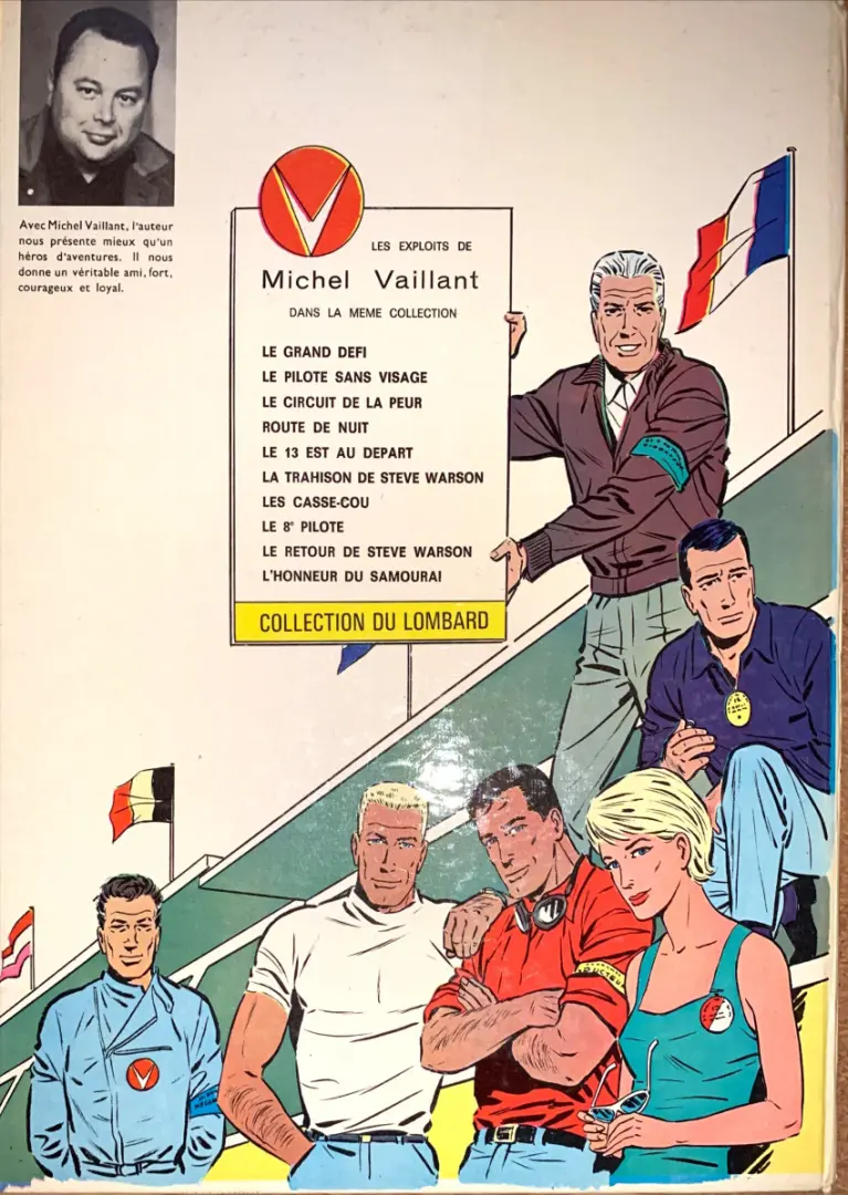 Verso de l'album Michel Vaillant Tome 1 Le grand défi