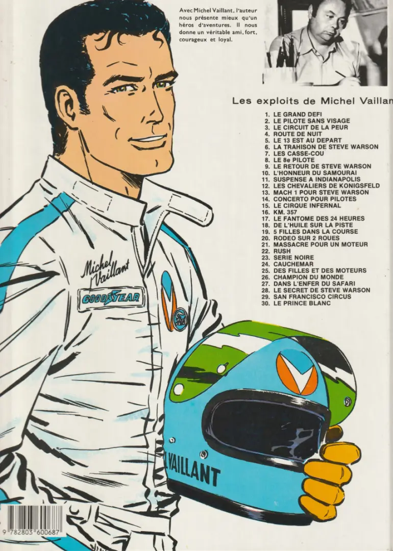 Verso de l'album Michel Vaillant Tome 25 Des filles et des moteurs