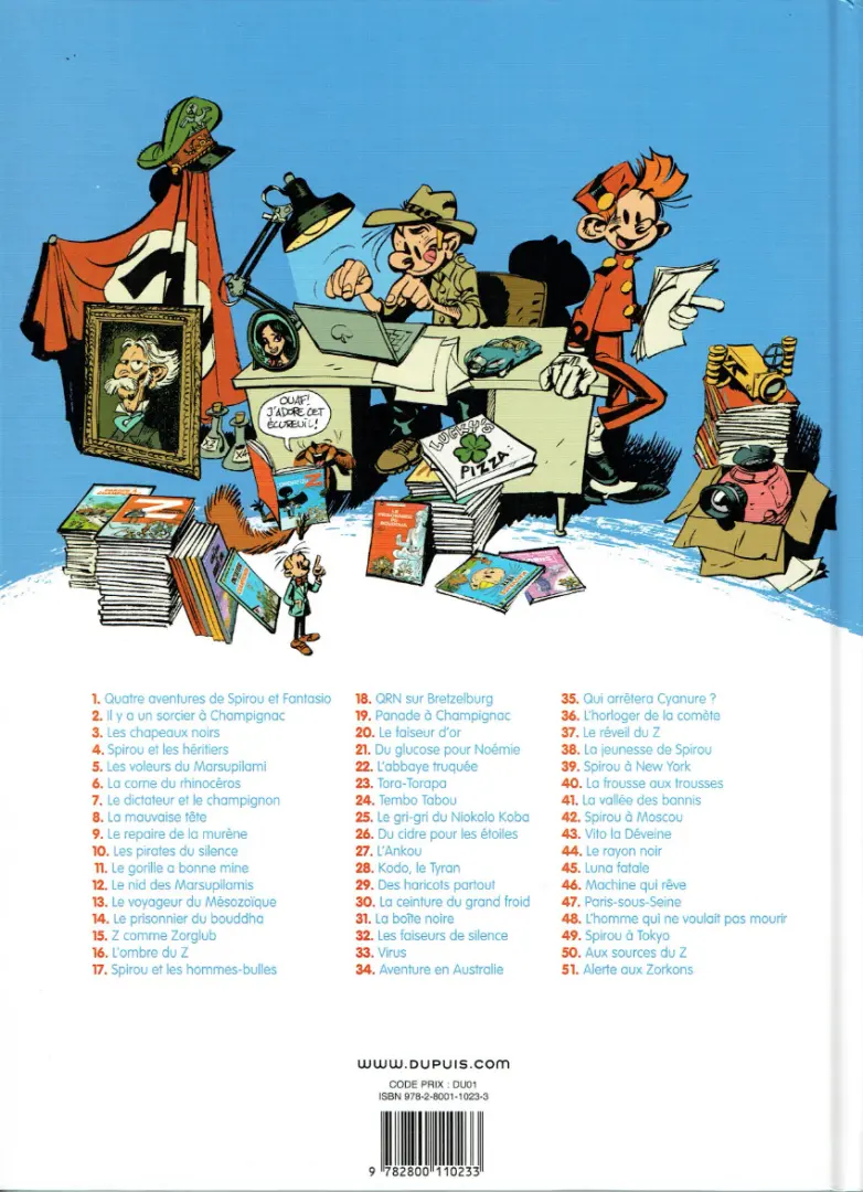 Verso de l'album Spirou et Fantasio Tome 32 Les faiseurs de silence