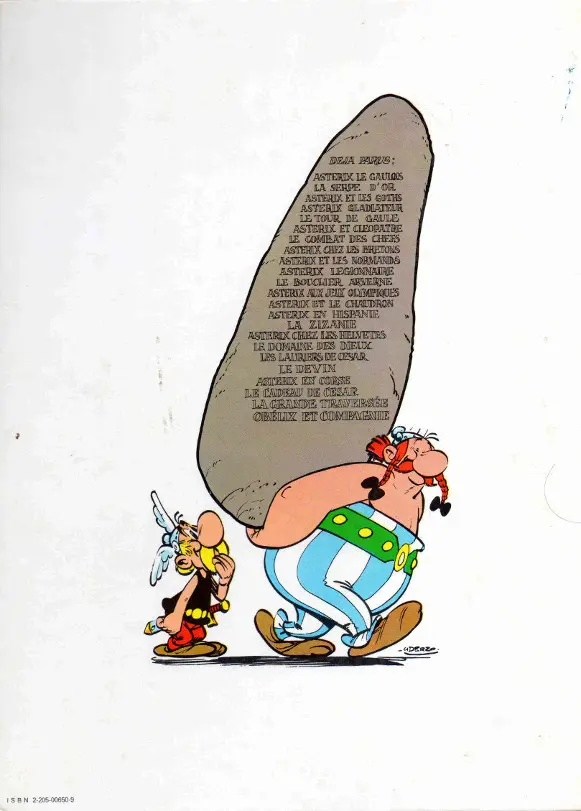 Verso de l'album Astérix Tome 19 Le devin