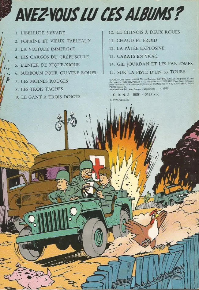 Verso de l'album Gil Jourdan Tome 12 Pâtée explosive -La guerre en caleçon - La poursuite