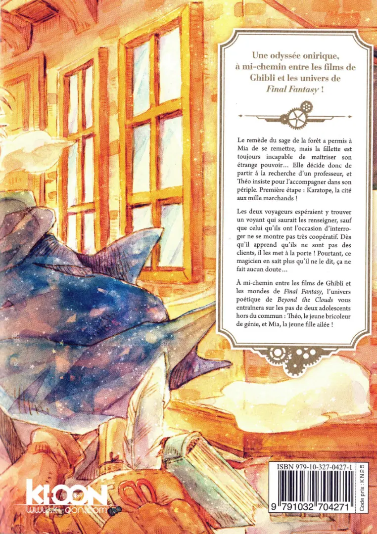 Verso de l'album Beyond the Clouds - La Fillette tombée du ciel Volume 03