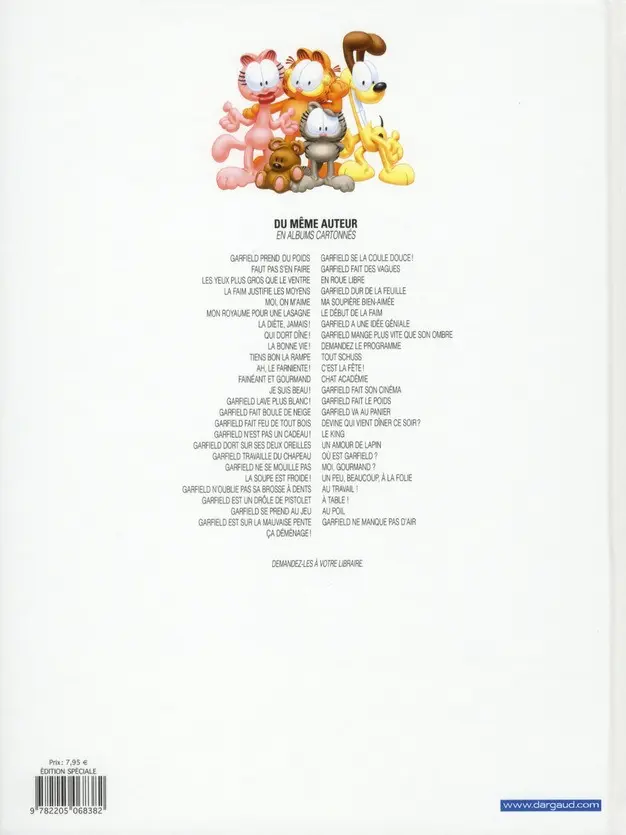 Verso de l'album Garfield Tome 45 Où est Garfield ?
