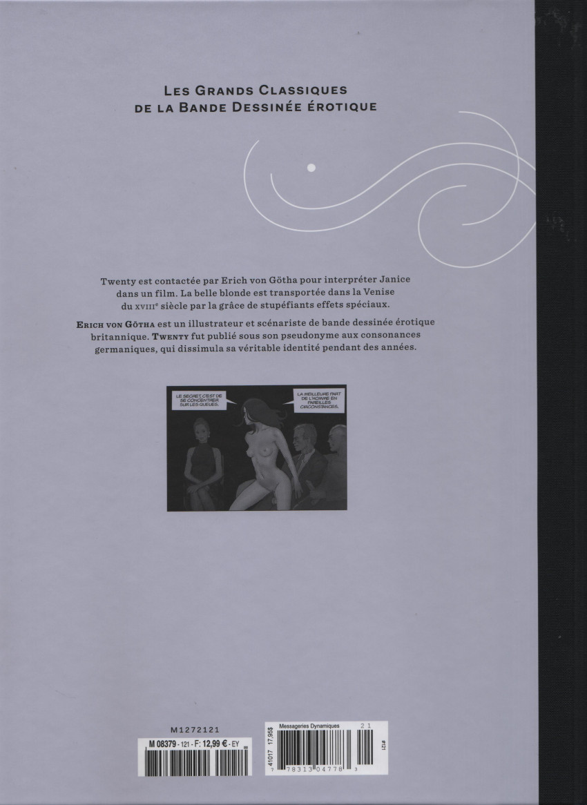 Verso de l'album Les Grands Classiques de la Bande Dessinée Érotique - La Collection Tome 121 Twenty - Tome 3