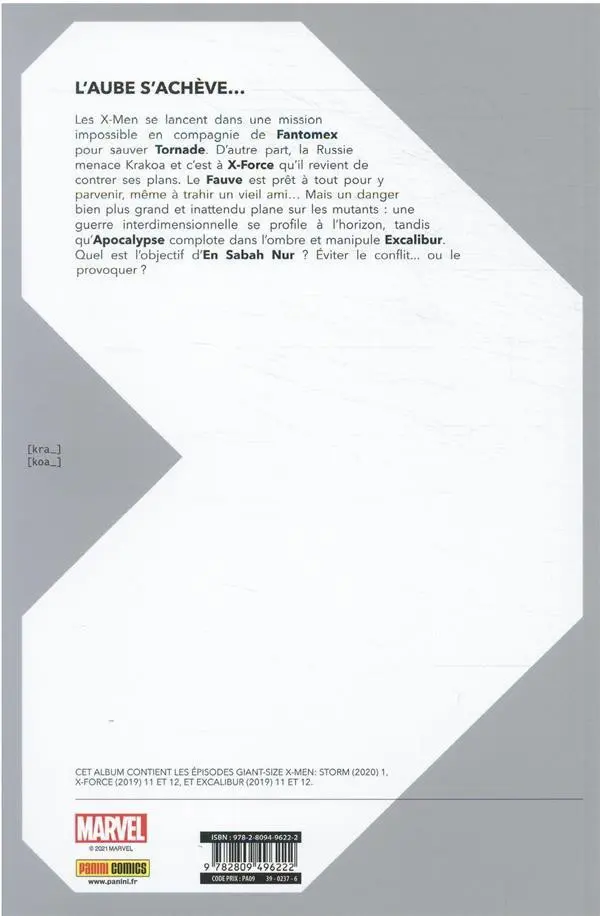 Verso de l'album Dawn of X Volume 16