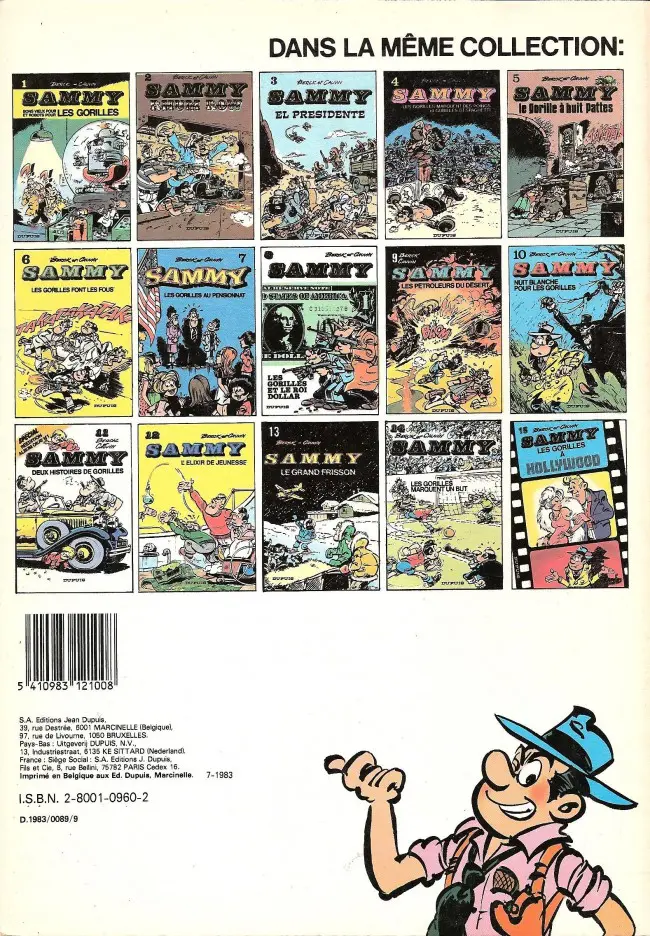 Verso de l'album Sammy Tome 16 Ku-Klux-Klan