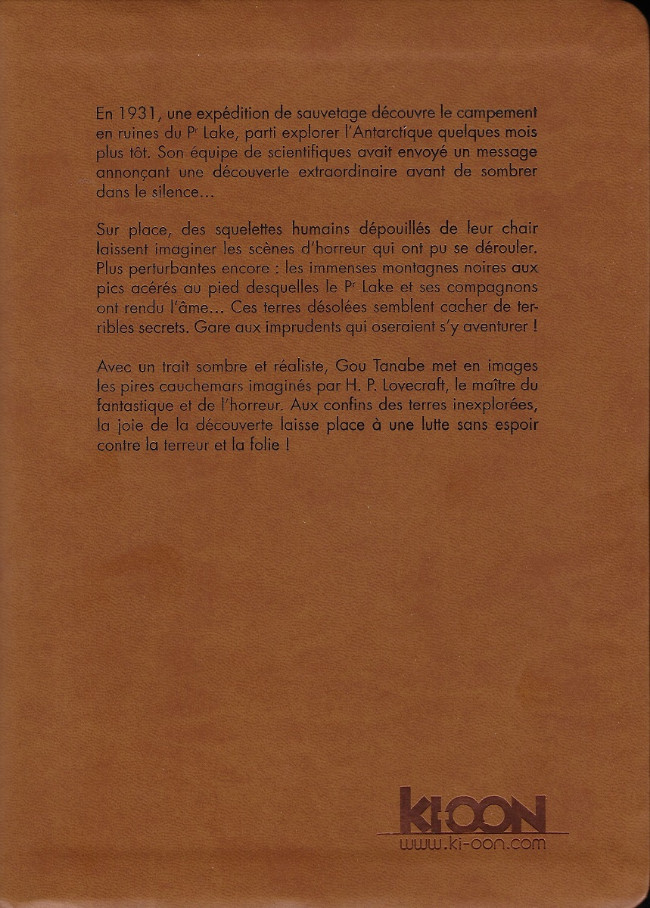 Verso de l'album Les Chefs-d'œuvre de Lovecraft Tome 1 Les montagnes hallucinées - Tome 1