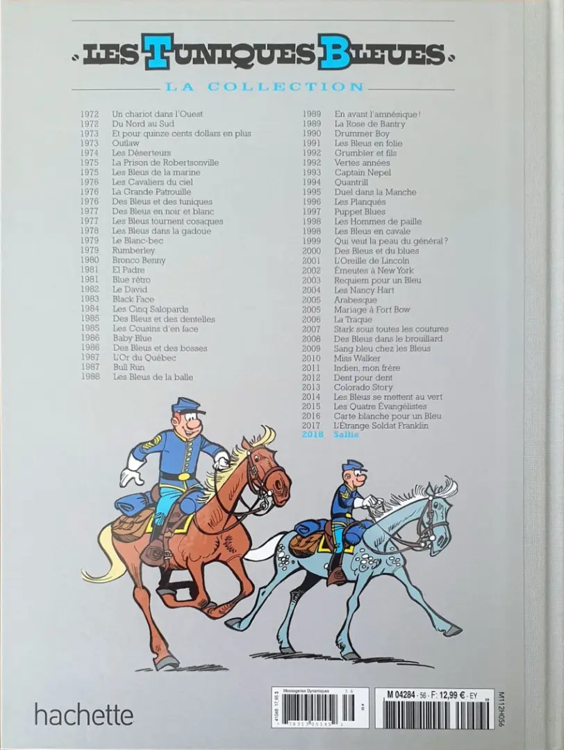 Verso de l'album Les Tuniques Bleues La Collection (Hachette) Tome 56 Sallie