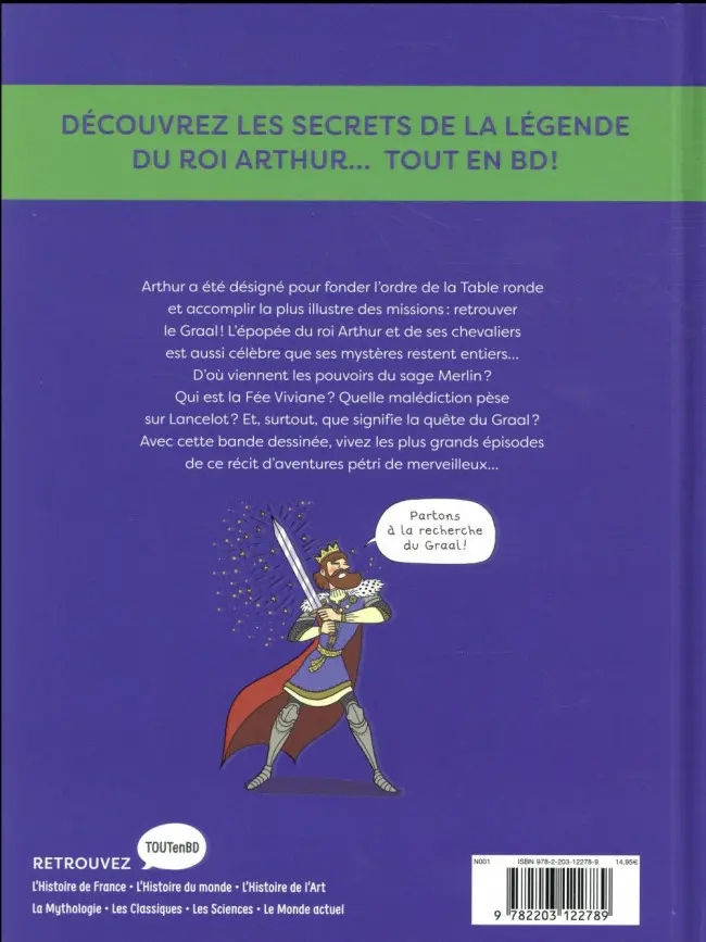Verso de l'album Les classiques en BD Tome 2 Les chevaliers de la table ronde