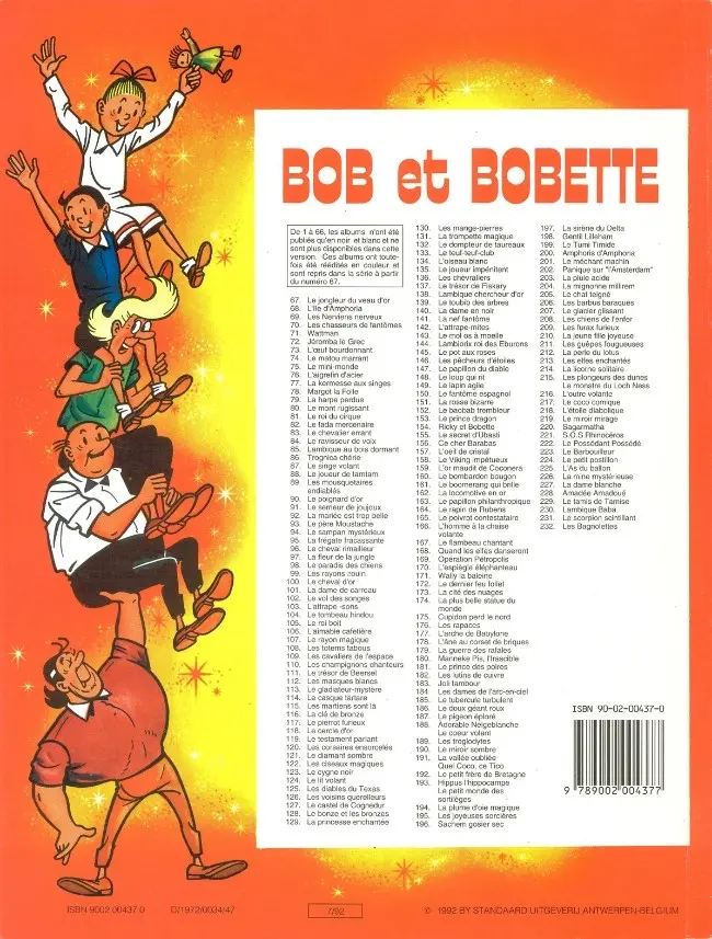 Verso de l'album Bob et Bobette Tome 130 Les mange-pierres