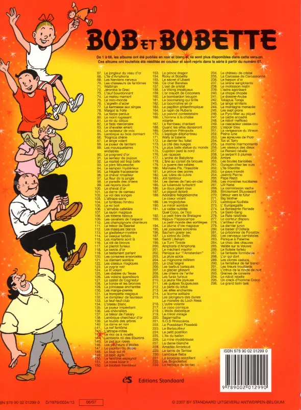 Verso de l'album Bob et Bobette Tome 172 Le dernier feu follet