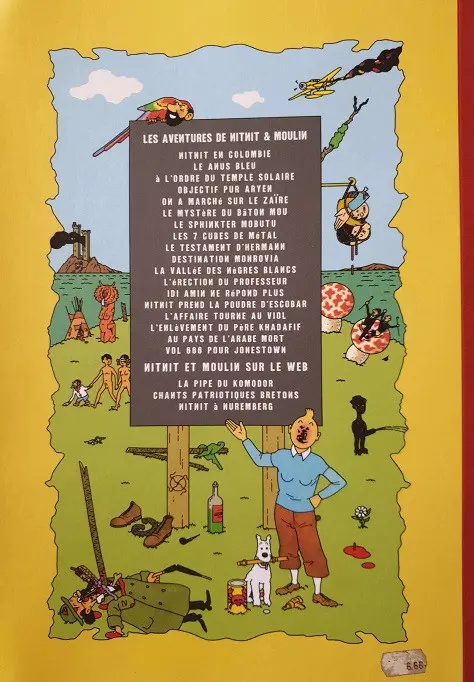 Verso de l'album Tintin Nitnit et le mystère du Lambda Rose