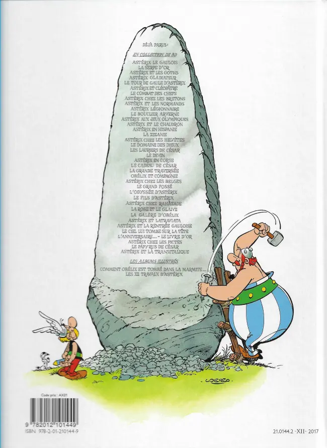 Verso de l'album Astérix Tome 12 Astérix aux jeux Olympiques