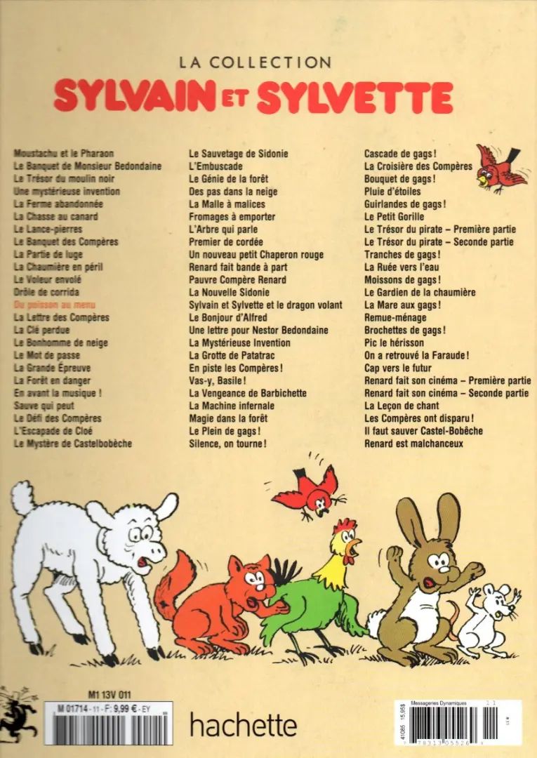 Verso de l'album Sylvain et Sylvette Tome 11 Du poisson au menu