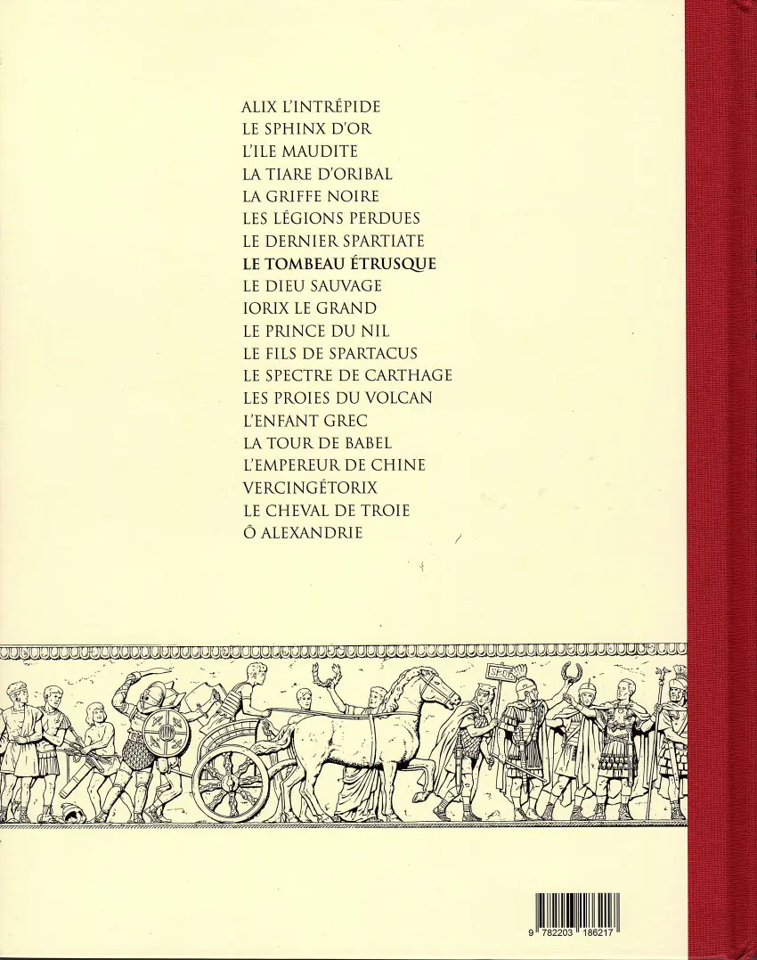 Verso de l'album Alix Tome 8 Le tombeau étrusque