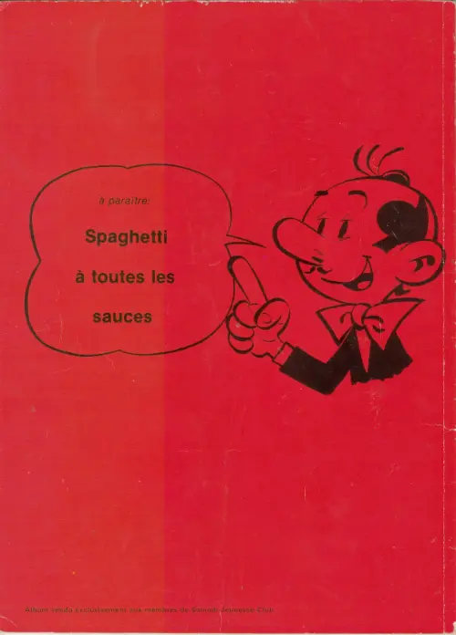 Verso de l'album Spaghetti Tome 16 Y'a des os dans le spaghetti