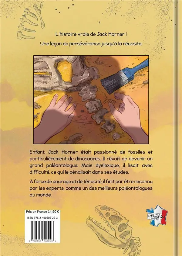 Verso de l'album Jack Horner, Chasseur de Dinosaures !