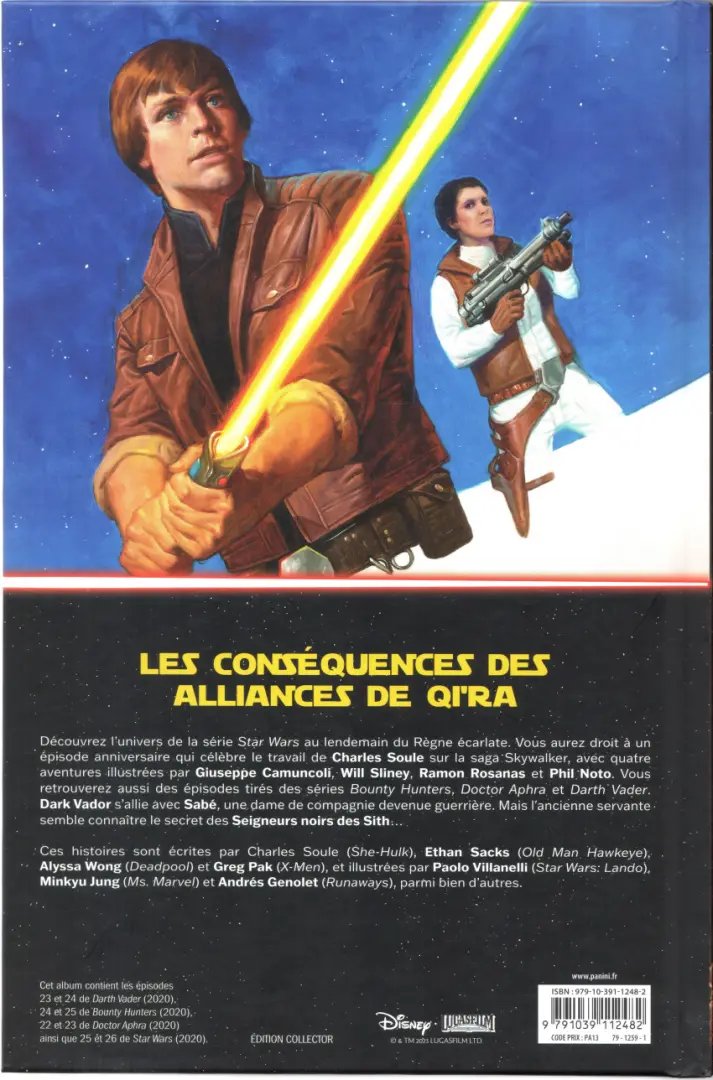 Verso de l'album Star Wars - Crimson Reign Epilogue