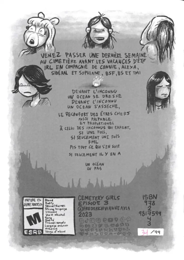 Verso de l'album Cemetery Girls Épisode 3