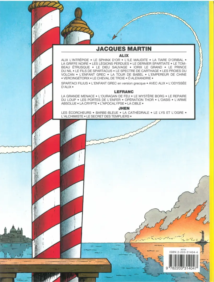 Verso de l'album Lefranc Tome 2 L'ouragan de feu