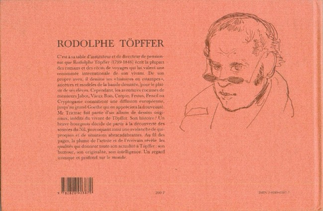 Verso de l'album Rodolphe Töpffer - Littérature en estampes Mr Trictrac et autres dessins