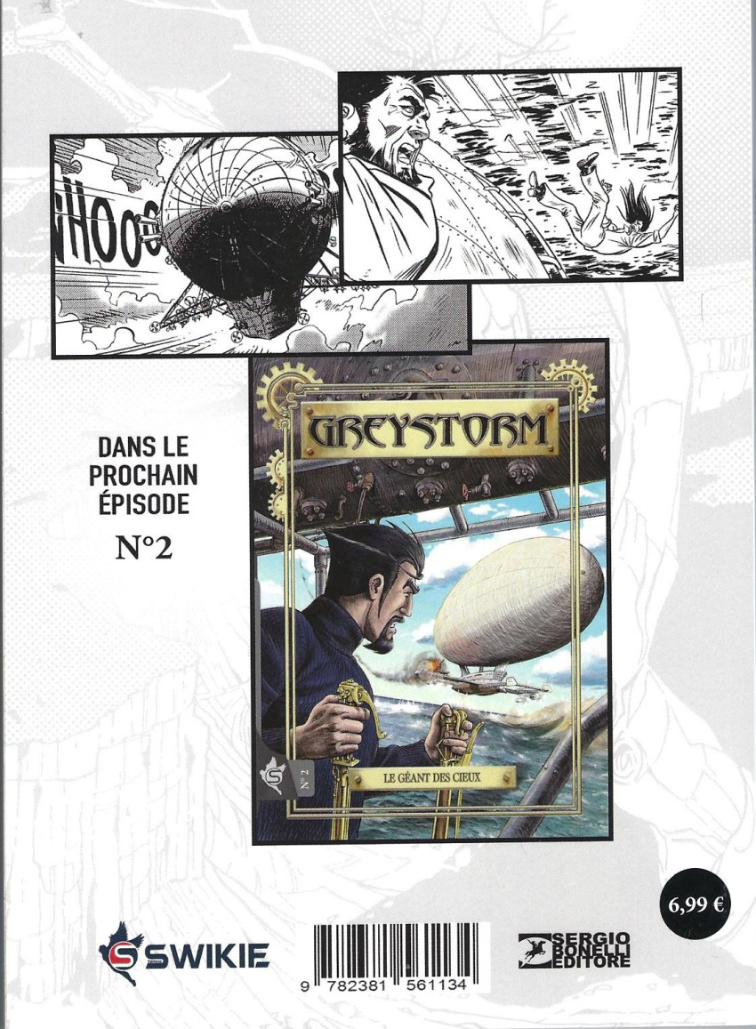 Verso de l'album Greystorm N° 1 De grands projets