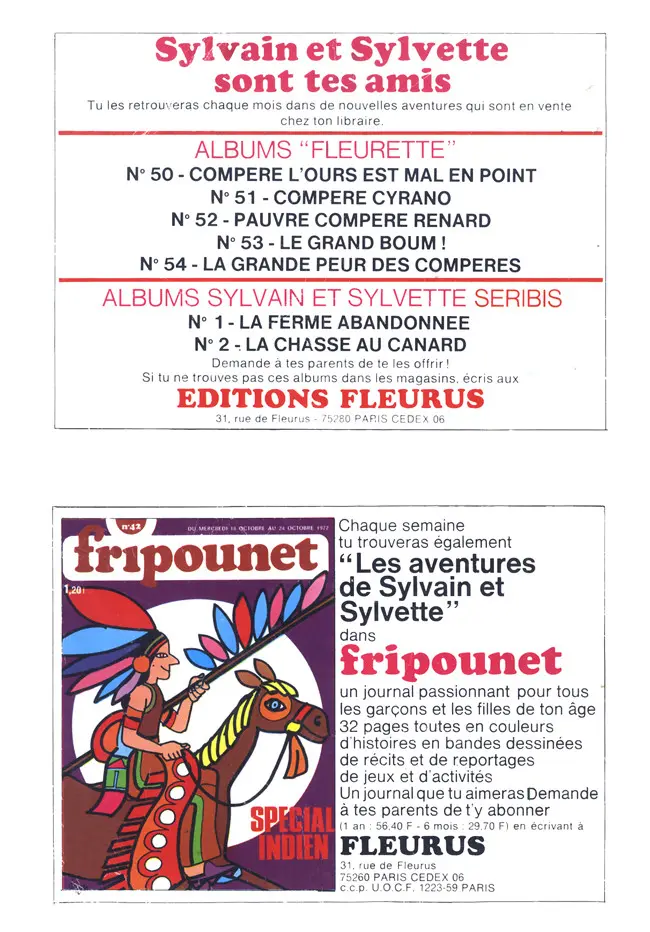 Verso de l'album Sylvain et Sylvette Tome 2 La chasse au canard