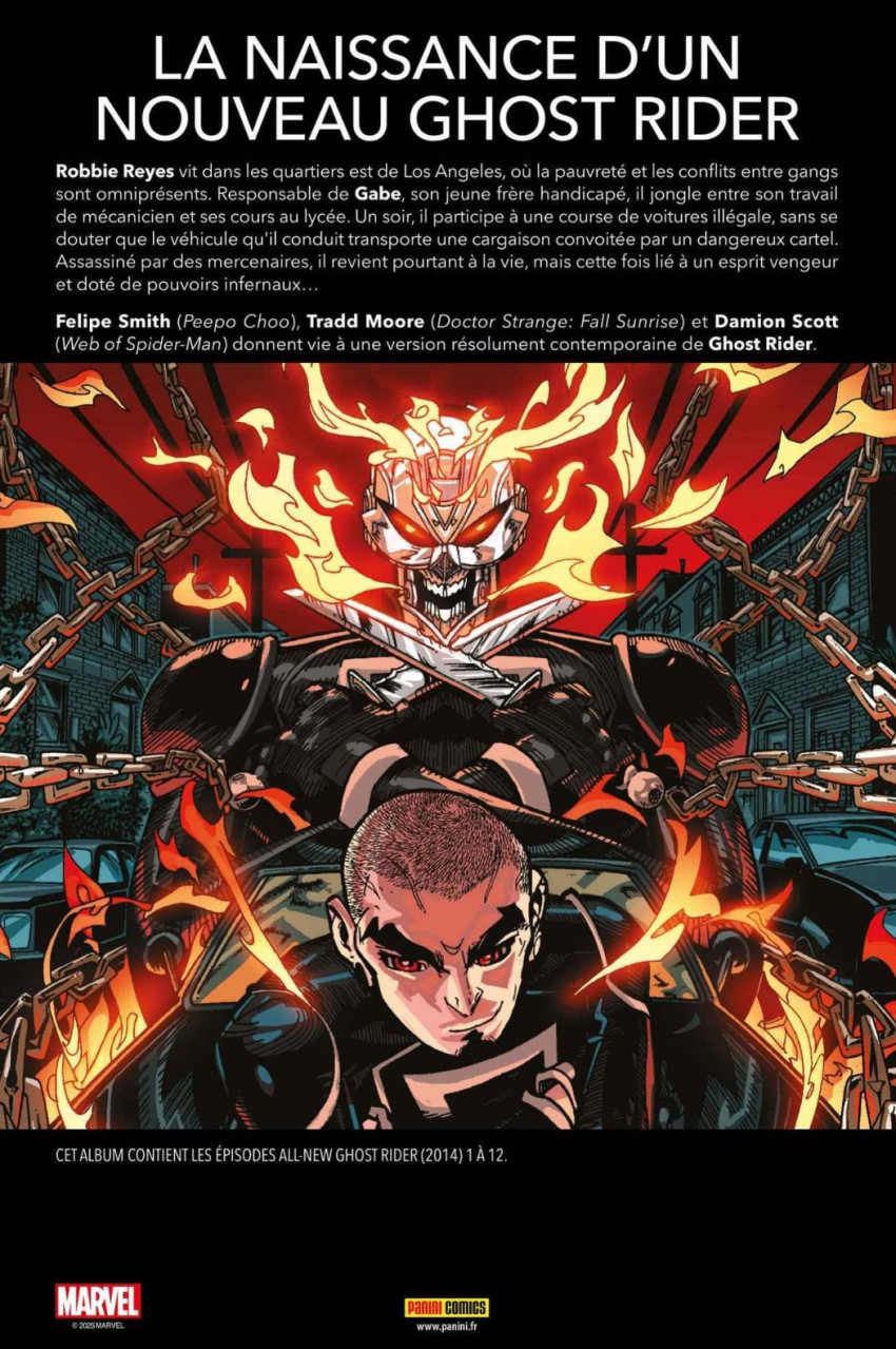 Verso de l'album Ghost Rider All-new Ghost Rider : Vengeance Mécanique