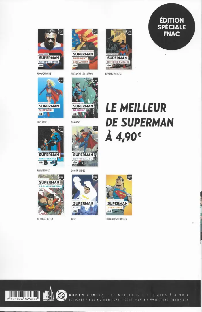 Verso de l'album Le meilleur de Superman 3 Ennemis Publics