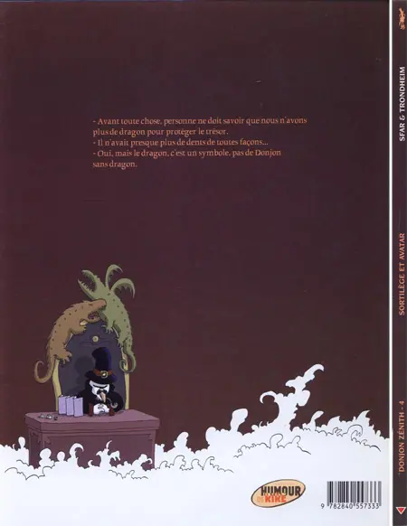 Verso de l'album Donjon Zénith Tome 4 Sortilège et avatar