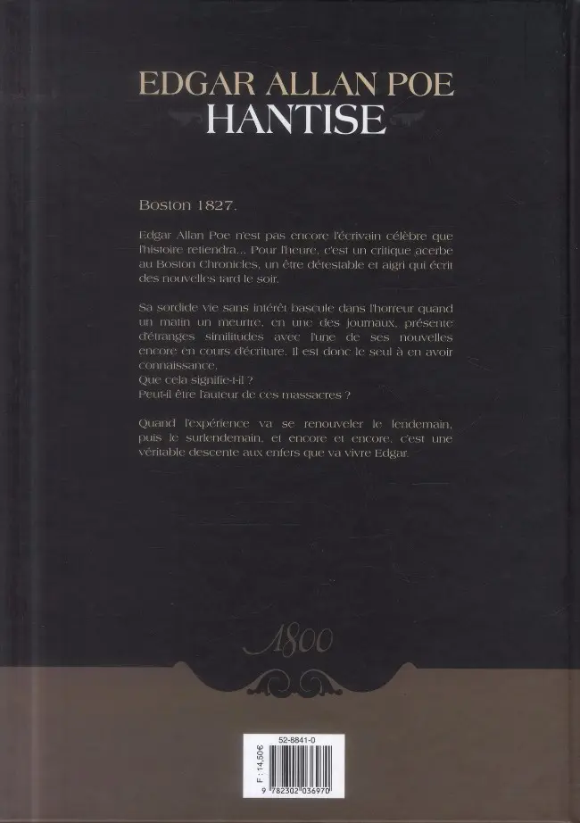 Verso de l'album Edgar Allan Poe Hantise