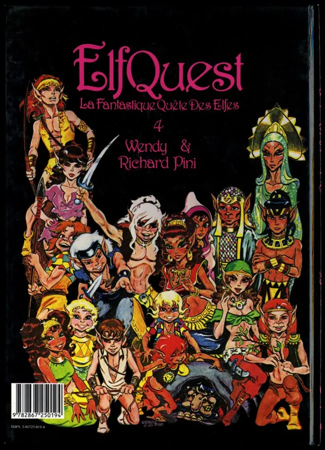 Verso de l'album ElfQuest - La Fantastique quête des elfes Tome 4 Le chant des loups