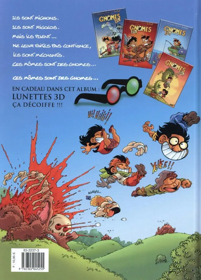Verso de l'album Gnomes de Troy Gnomes de 3D - Best of humour 3D