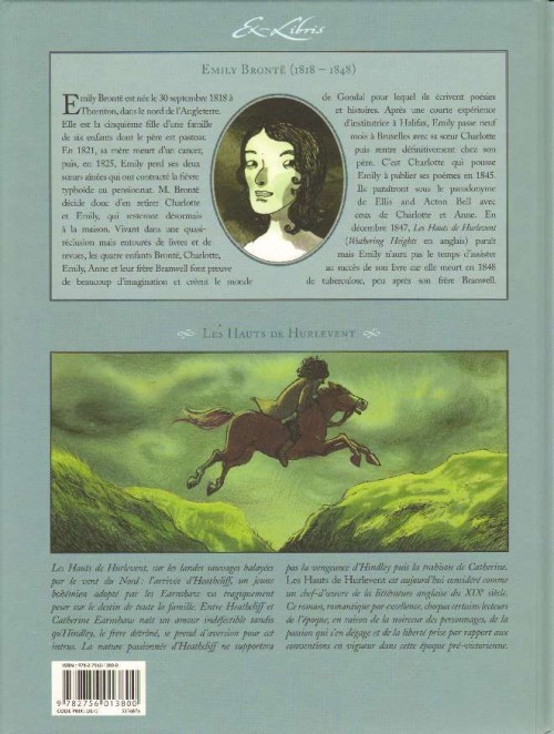 Verso de l'album Les hauts de Hurlevent, d'Emily Brontë Tome 1 Les Hauts de Hurlevent, d'Emily Brontë Volume 1