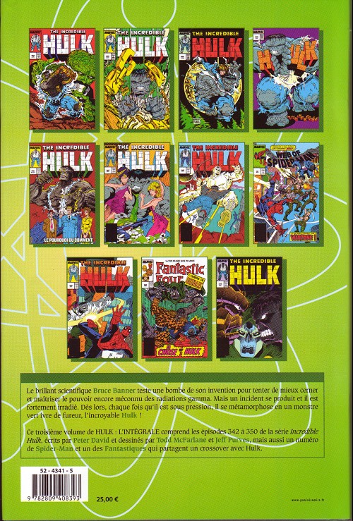 Verso de l'album Hulk - L'Intégrale Volume 3 1988
