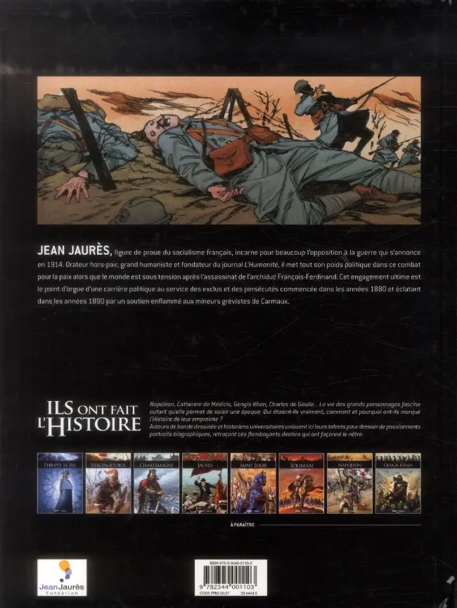 Verso de l'album Ils ont fait l'Histoire Tome 4 Jaurès