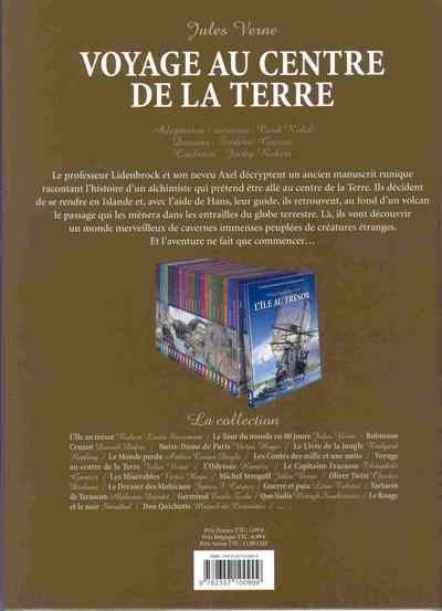 Verso de l'album Les Incontournables de la littérature en BD Tome 9 Voyage au centre de la Terre