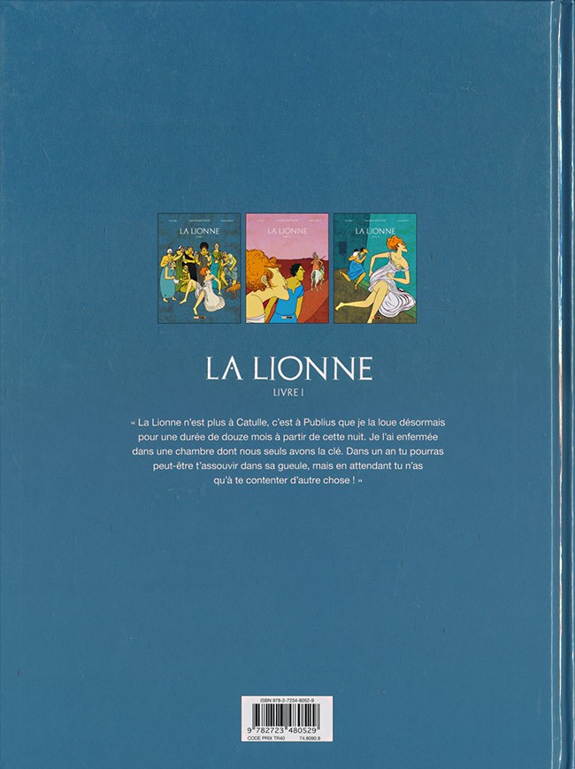 Verso de l'album La Lionne Livre I