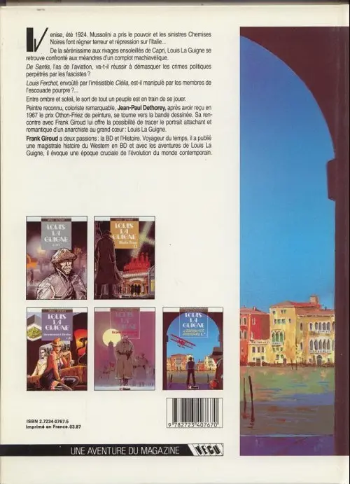 Verso de l'album Louis la Guigne Tome 5 L'escouade pourpre
